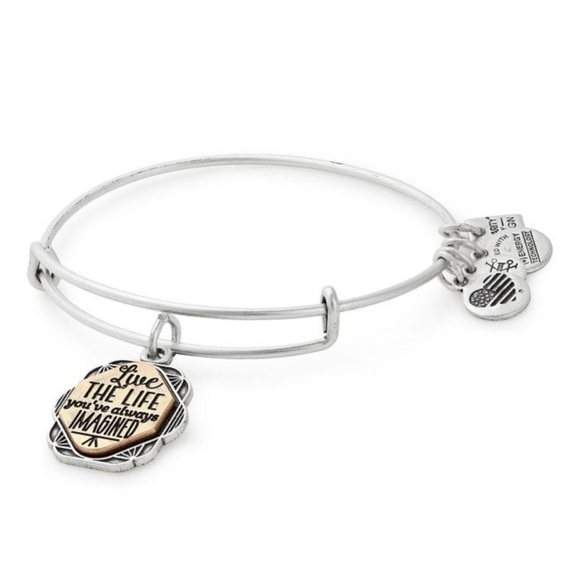 🫶🏻  Live the Life You’ve Always Imagined Alex and Ani Bracelet NWT + FREE GIFT - Picture 1 of 4